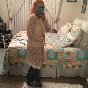 Cream Cardigan duster